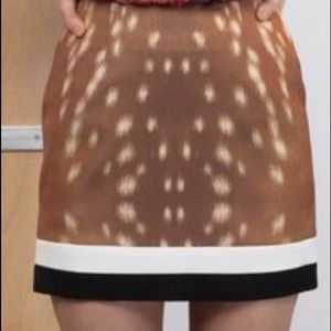Deer Fawn Print Skirt